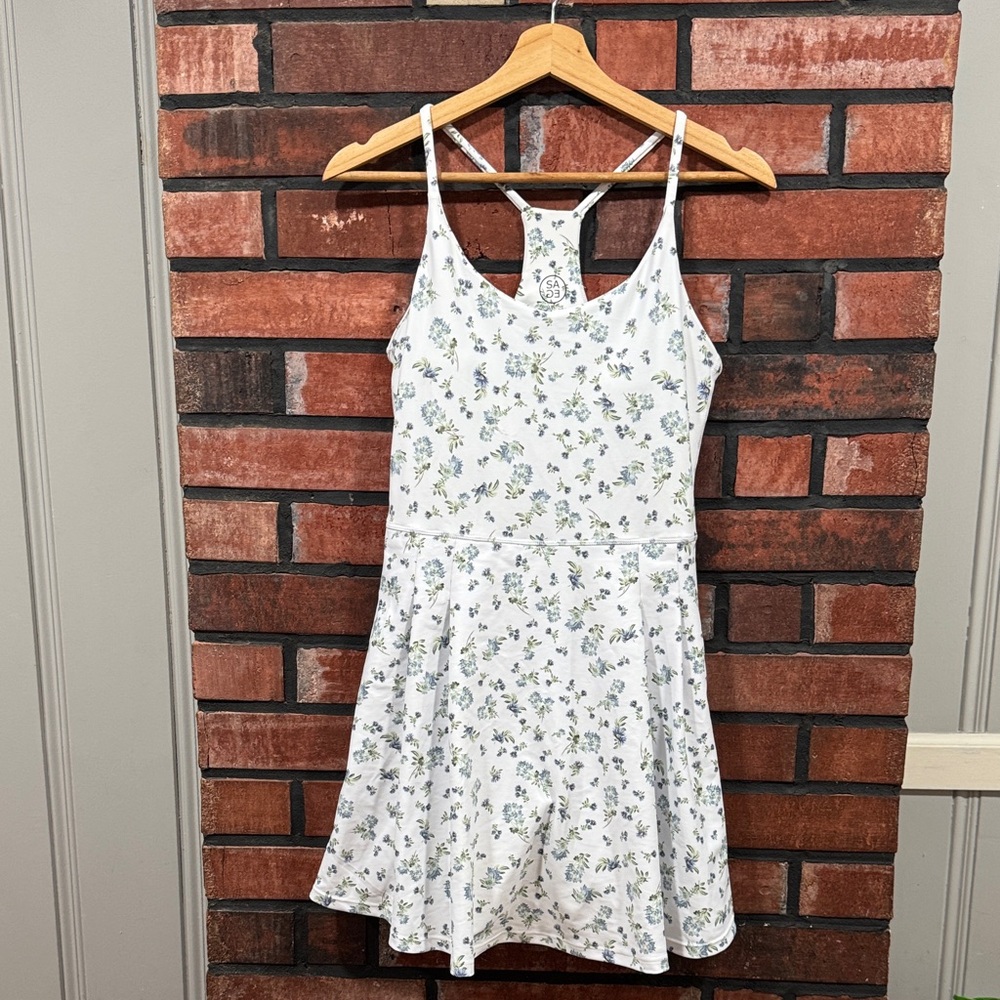 Sage Floral Sport  Dress